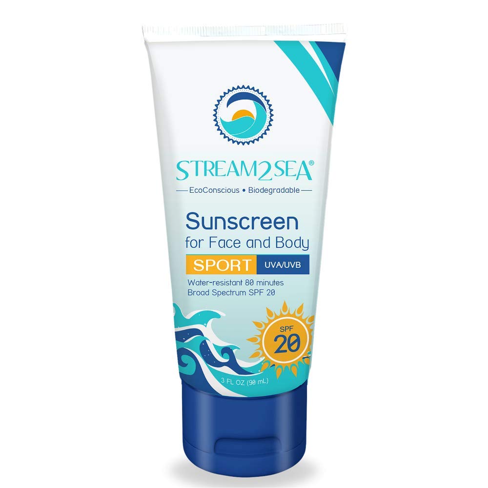 Stream 2 Sea Spf 20 Mineral Sunscreen Biodegradable And Reef Safe Sunscreen, 3 Fl Oz Paraben Free Non Greasy And Moisturizing Mi
