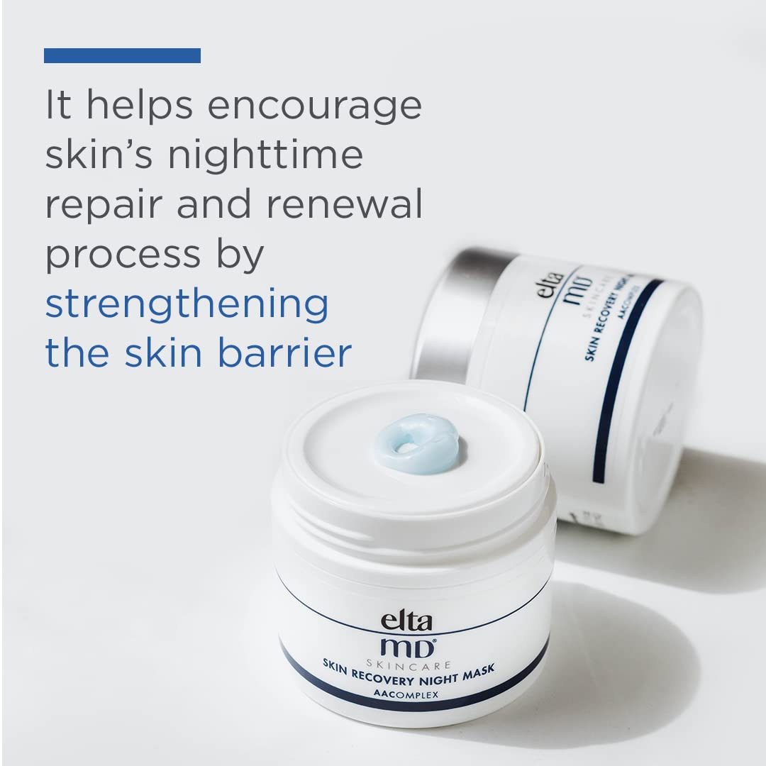 EltaMD Skin Recovery Overnight Face Mask, Moisturizing Night Mask for Face and Neck, Safe for Sensitive Skin, 1.7 oz Jar