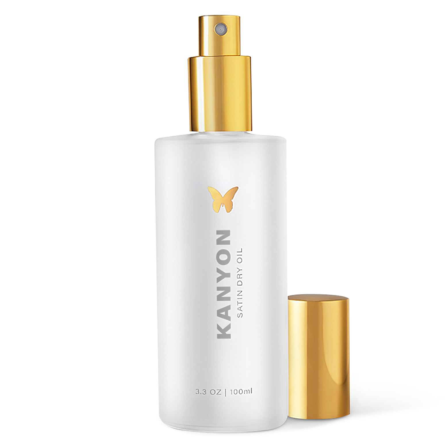 Kanyon Satin Dry Oil 3.3 Oz for Colored or Damaged Hair - Non-Greasy - High Heat Protection - Smooths Frizz & Split Ends - UV Pr