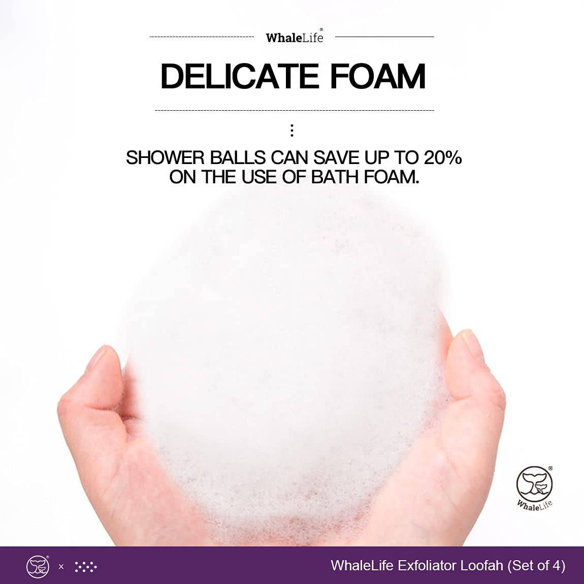 Loofah Sponge Bath Sponge For Women Men 4 Pack (White Rough Surface)