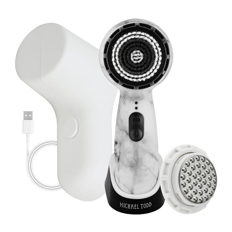 Michael Todd Beauty - Soniclear Petite - Facial Cleansing Brush System - 3-Speeds - Face Cleansing Brush & Exfoliating Face Brus