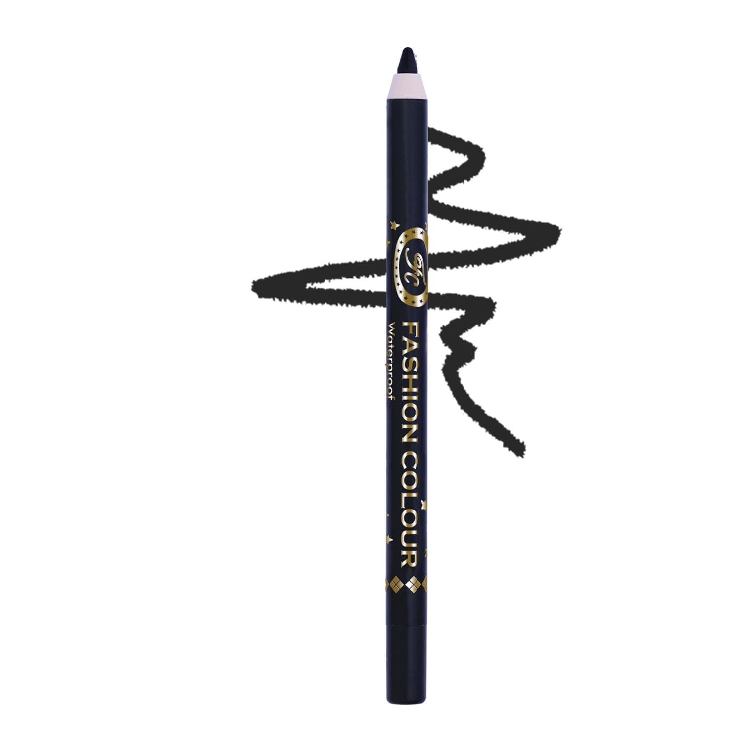 Fashion Colour Kajal For Women | Pencil Coal Black Matte  SmudgeProof & Waterproof, LongLasting Deeply Pigmented Intense Blac