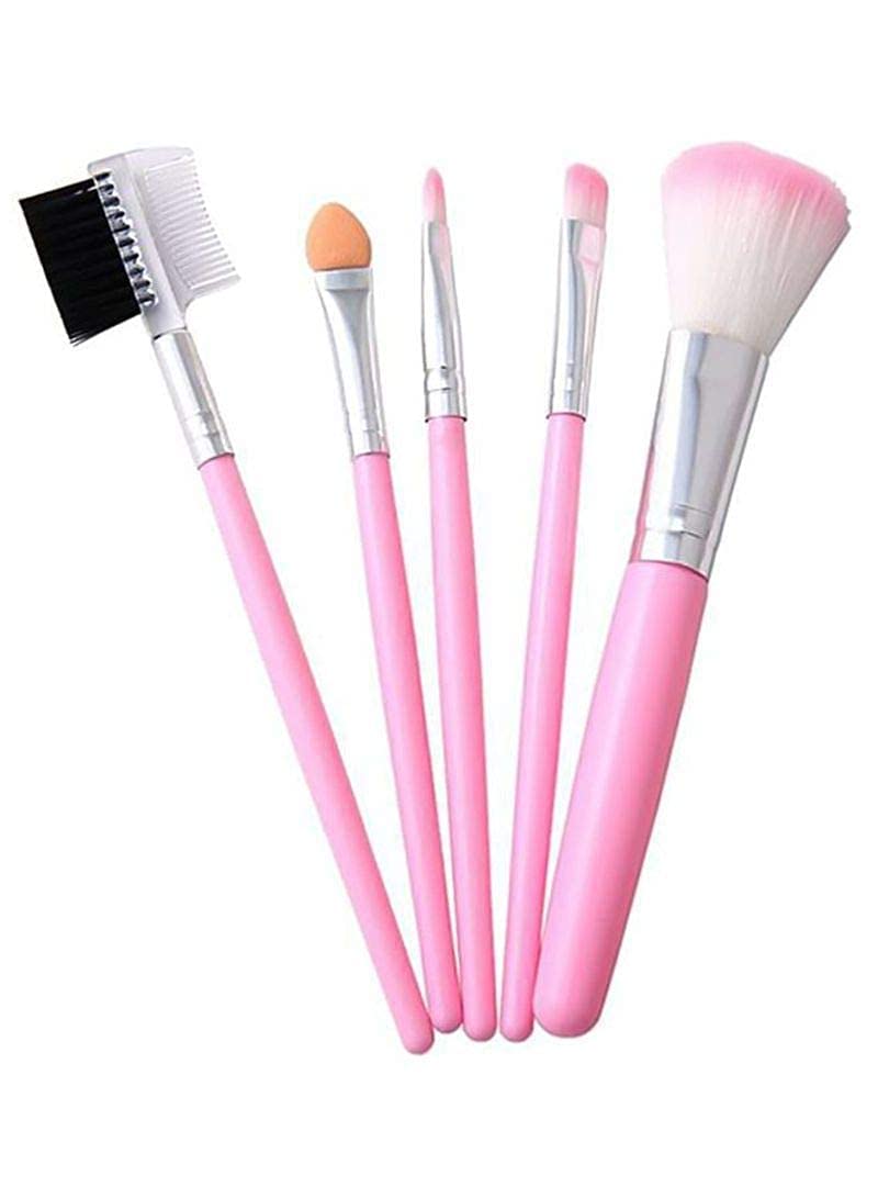 Aasakt Mini 5 Pink Makeup Brushes Set  (Pack Of 5)