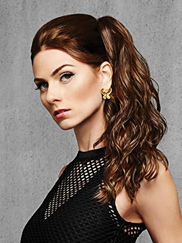 HairDo 18'' Simply Curly Ponytail Color R2 EBONY Hairpieces Claw Clip Pony Tru2Life Heat Friendly Beach Waves Synthetic