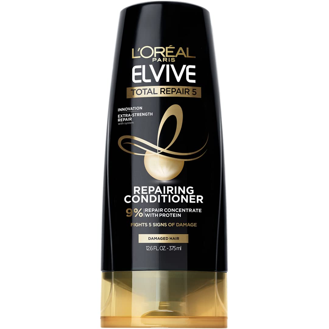 L Oral Paris Hair Expert Total Repair 5 Restoring Conditioner, 12.6 fl. oz. (Packaging May Vary)