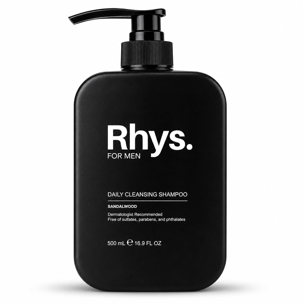 Rhys Mens Sandalwood Shampoo  Hydrating Shampoo for Men, Sulfate Free Shampoo for Dry & Damaged Hair, Daily Moisturizing Hair C