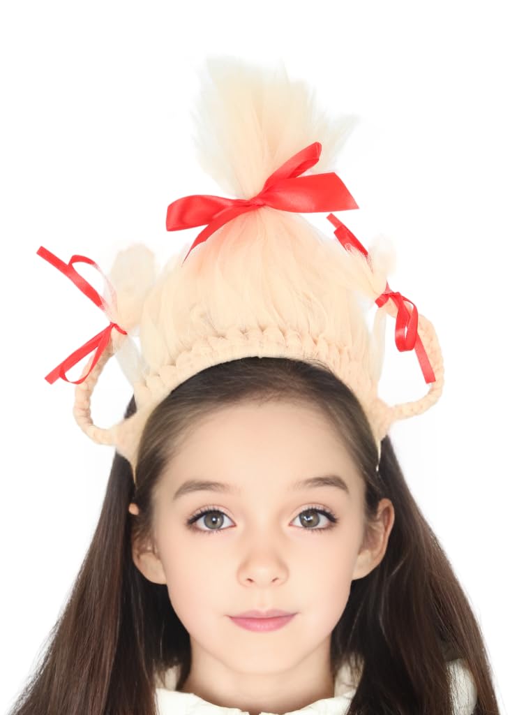 Topcosplay Unisex Christmas Reindeer Antlers Headband Deer Antlers Headband for Xmas Party Costume Accessory (Braids A)