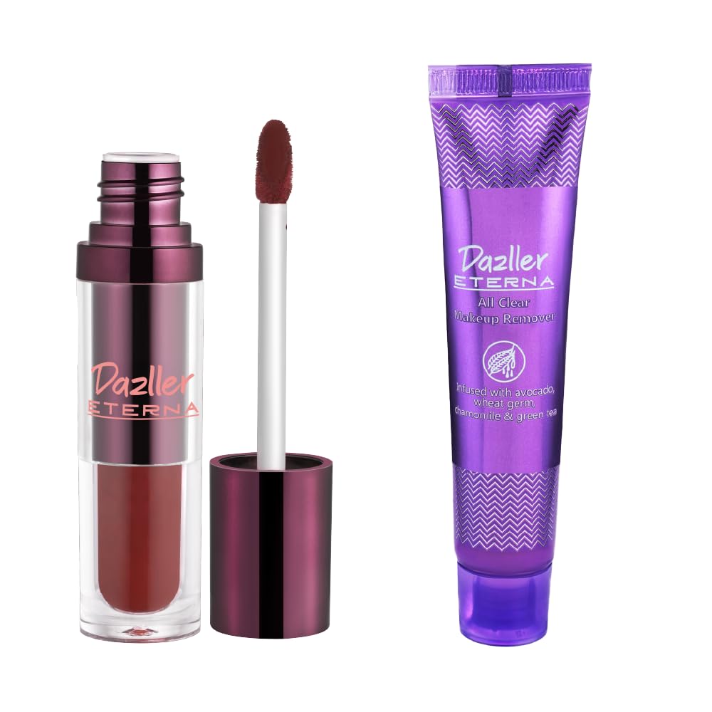Dazller Eterna Long Stay Lip Colour, 5.5G, Lc121  Rembrandt  Waterproof, Matte, UltraIntense Pigments, SkinNourishing Extrac