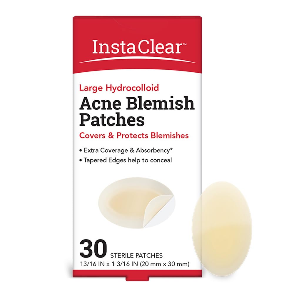 Instaclear Hydrocolloid Blemish Patches for Face (30 Count)