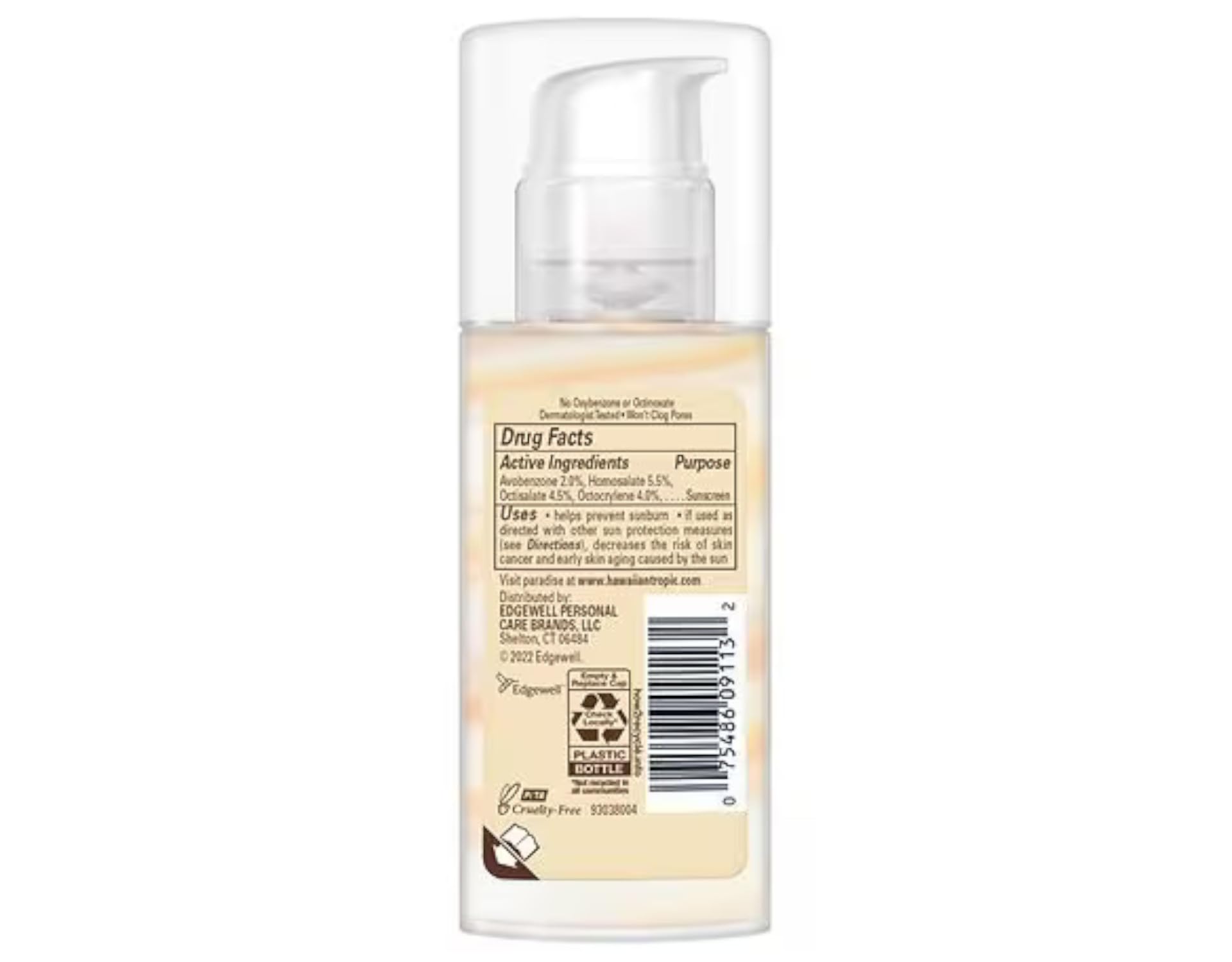 Hawaiian Tropic Weightless Hydration Lotion Sunscreen For Face Spf 30, 1.7Oz (2 Pack) | Travel Size Sunscreen, Oil Free Face Sun