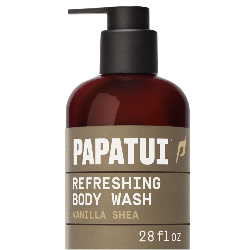 PAPATUI by Dwayne Johnson Refreshing Body Wash for Men | Exfoliating, Hydrating & Made with Coconut Oil | Vanilla Shea | 28 oz