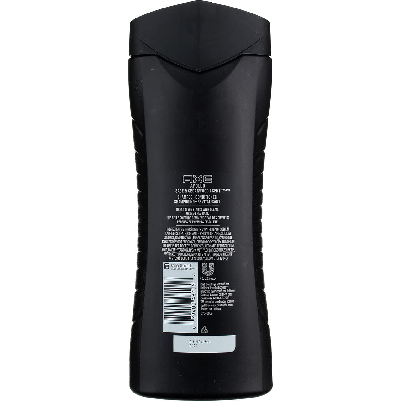 Axe Hair 2-in-1 Shampoo & Conditioner, Apollo, 16 fl oz (2 pack) (Bundle)