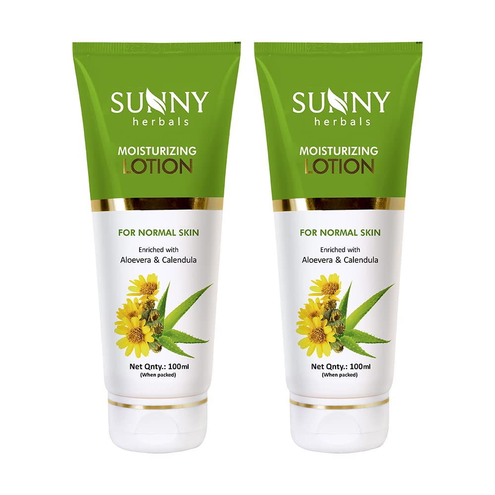 Sunny Moisturizing Lotion With Aloe Vera & Calendula | Velvety, Radiant Skin | Fights Pigmentation & Aging | Sunburn Protection 