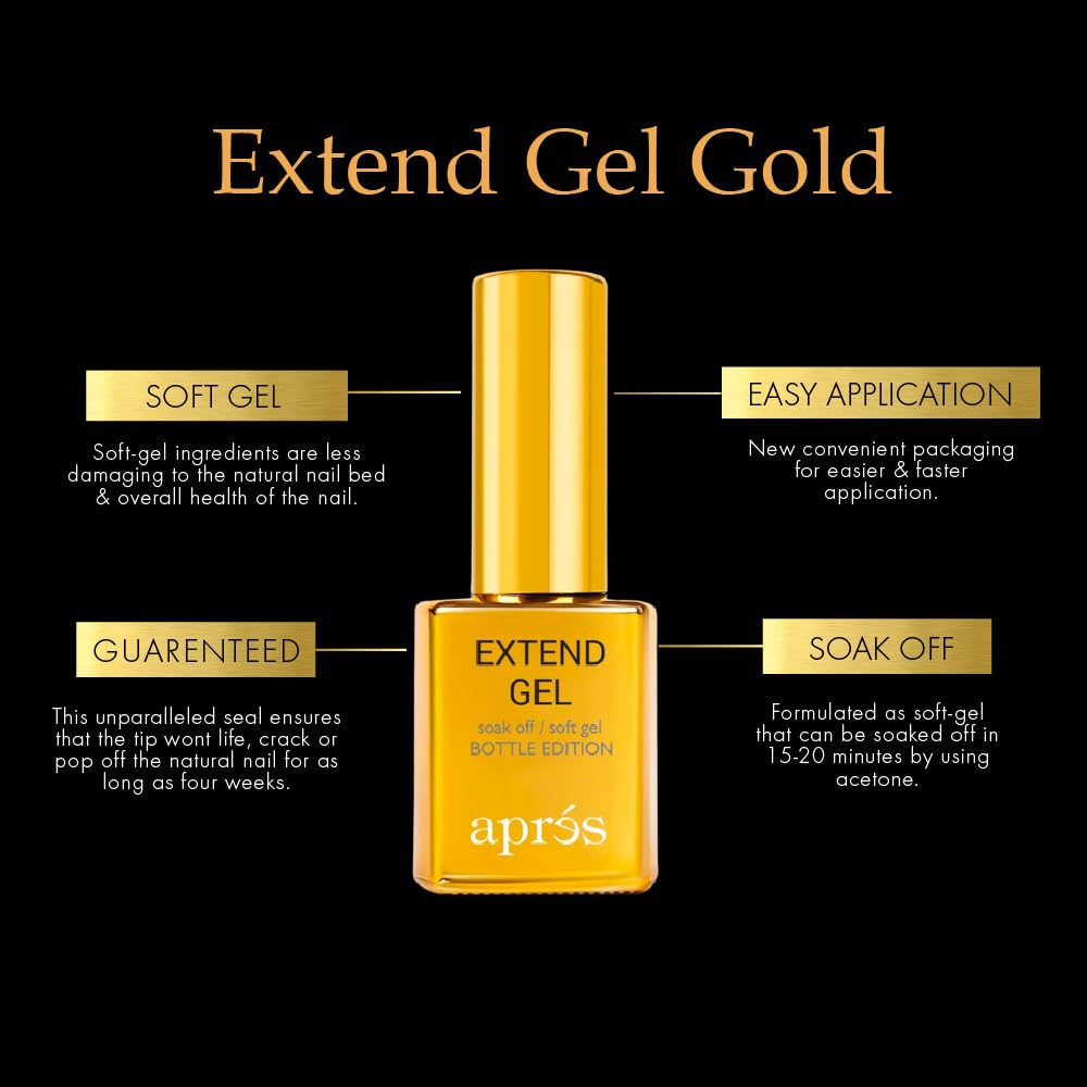 Apres Extend Gel 2-Pack With Curved Nail File And Nail Buffer - Gel-X Nail Care Set