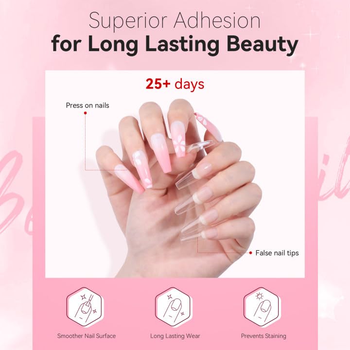 Makartt Base Coat Nail Polish: 15Ml Extra Strong Long-Lasting Gel Base Coat Nail Gule For Small Nail Charms Press On Nails Led L