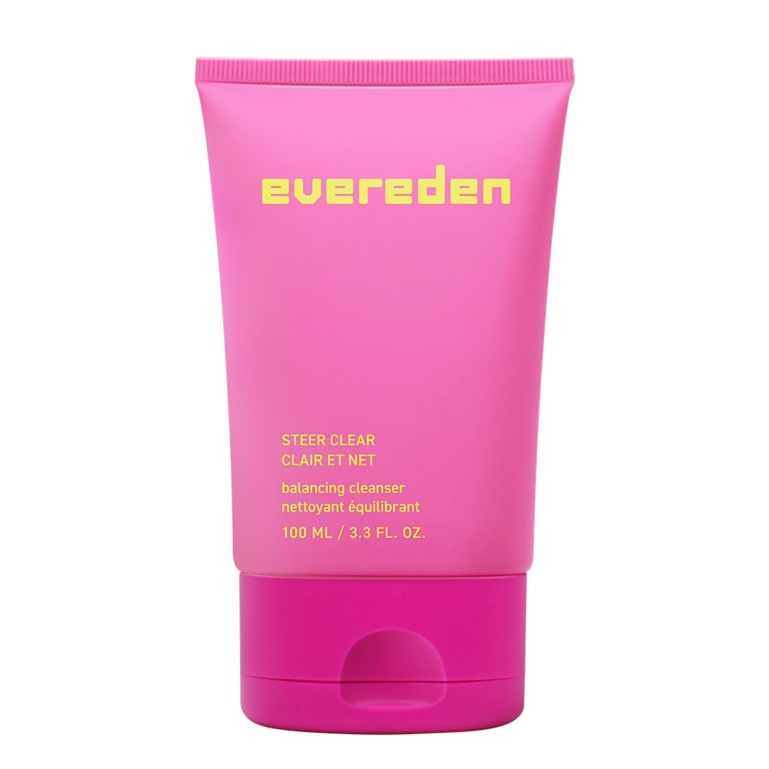 Evereden Steer Clear Balancing Jelly Cleanser - Clean and Vegan Pre Teen Face Wash for Oily & Pimple-Prone Skin - Deeply Cleanse