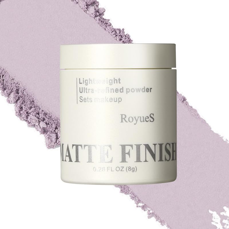 Easilydays Purple Translucent Setting Powder, Matte Finishing Powder Oil Control For Long Lasting Makeup, Lightweight Loose Powd