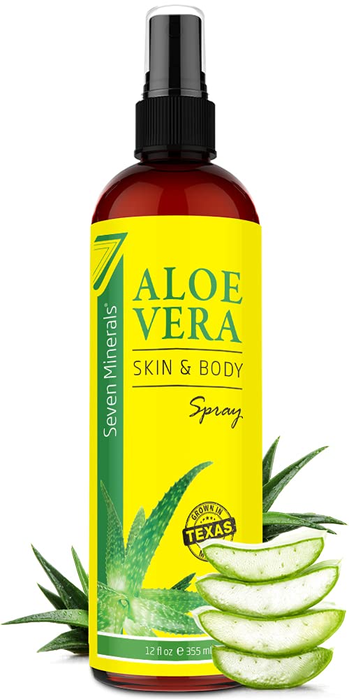 Organic Aloe Vera Spray for Body & Hair - From Freshly cut Aloe Plant - Extra Strong - Easy to Apply - No Thickeners So It Absor