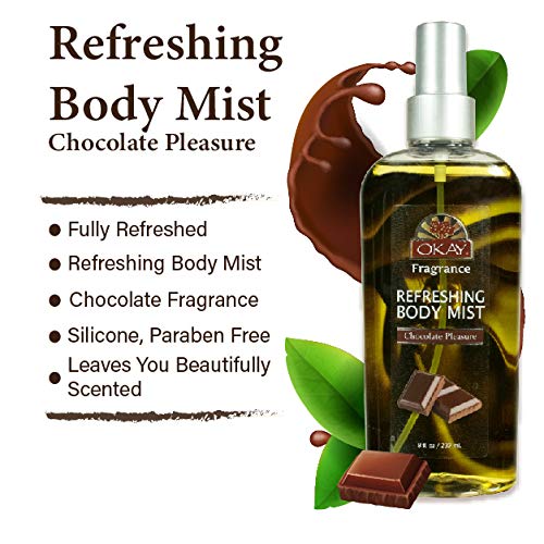 OKAY CHOCOLATE PLEASURE REFRESHING BODY MIST 8oz / 237ml