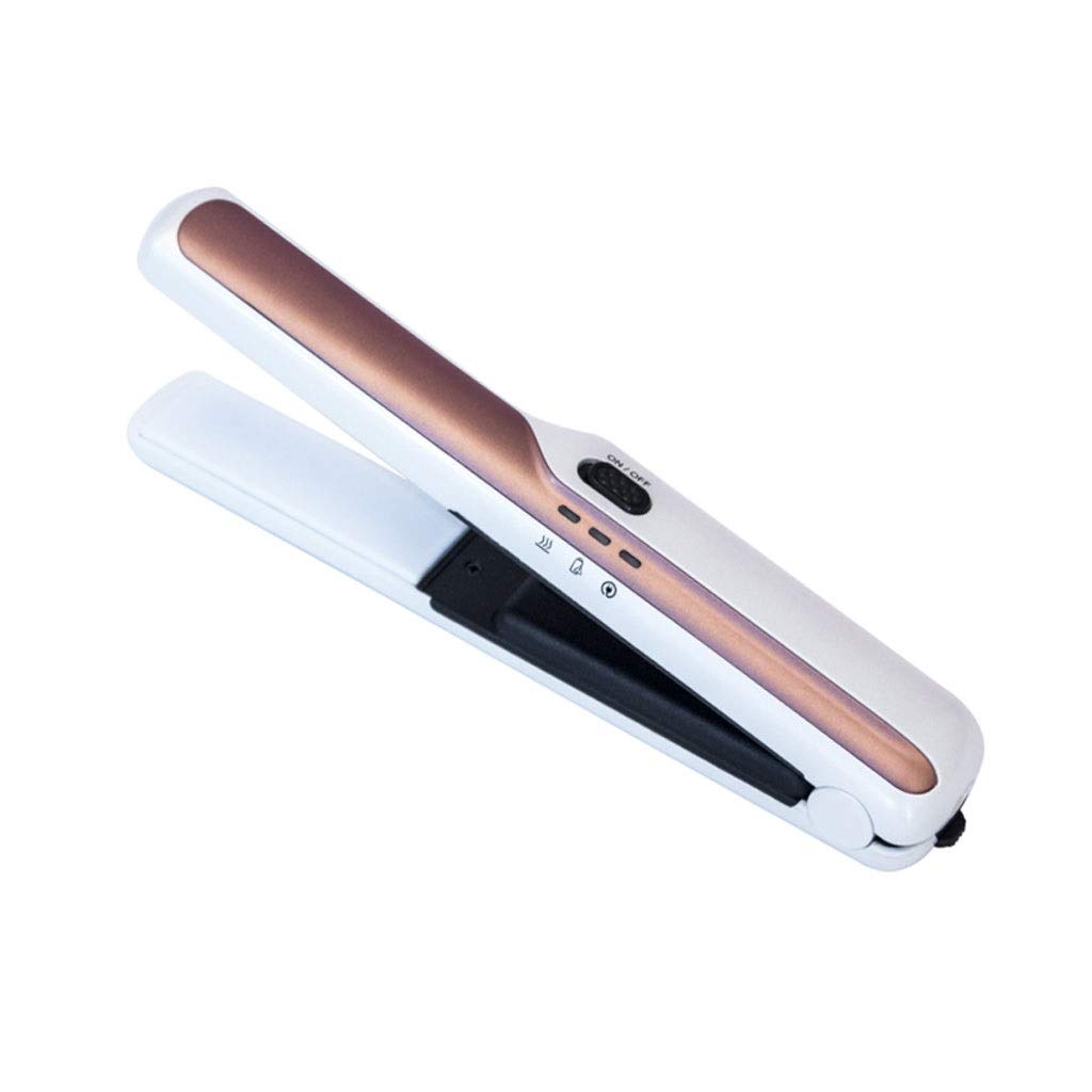 QOPCBCGN Straightener Irons Mini Cordless Travel Hair 2 in 1 Curler &Straightening Portable Flat Iron