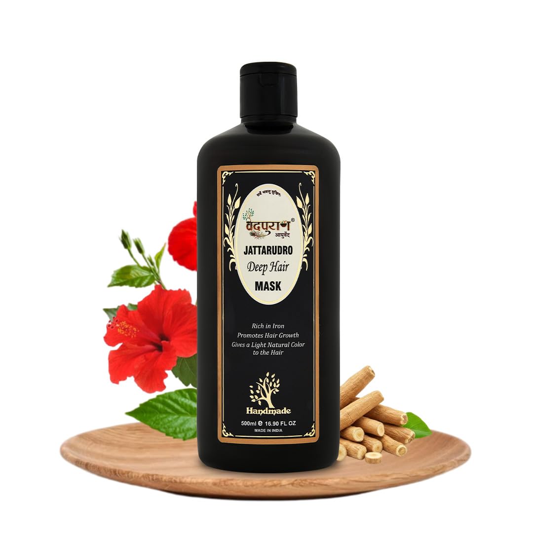 Vedpuran Ayurveda Jattarudro Hair Mask | 100% Natural Deep Conditioning Mask For Hair Growth, Hair Fall Control & Scalp Nourishm