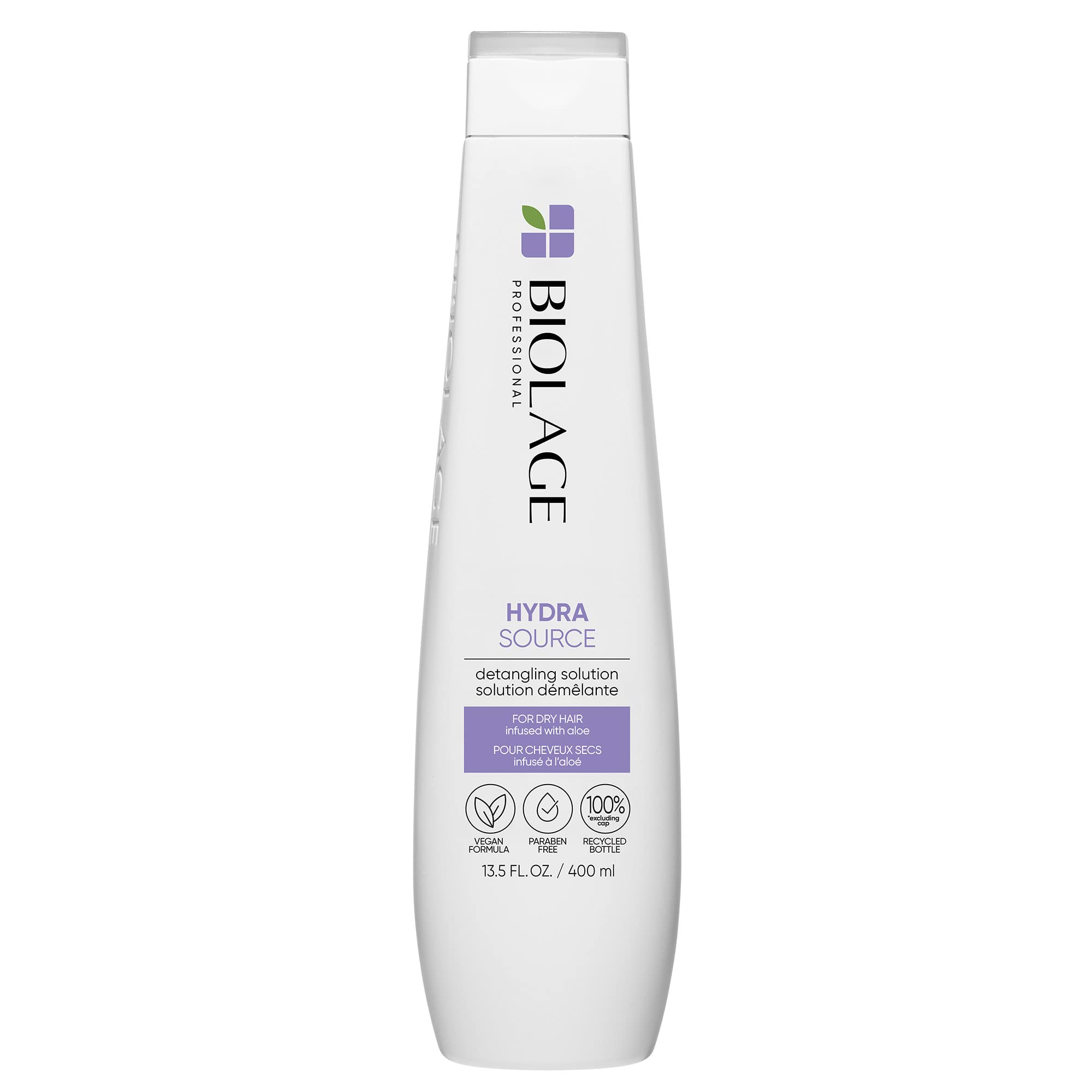 BIOLAGE Hydra Source Detangling Solution | Detangles & Controls Static For Less Frizz & Fly-Aways | For Dry Hair | Paraben Free 