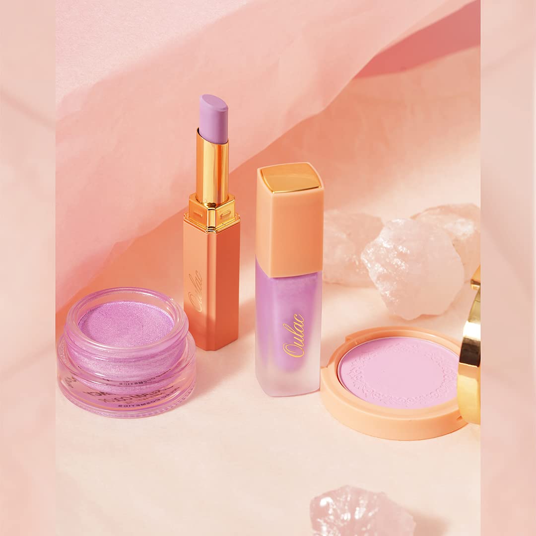 Oulac Purple Blush For Cheeks Blush Makeup| Highly Pigmented Cream Blush| Natural Matte Glow| Shape & Highlight Face| Cruelty-Fr
