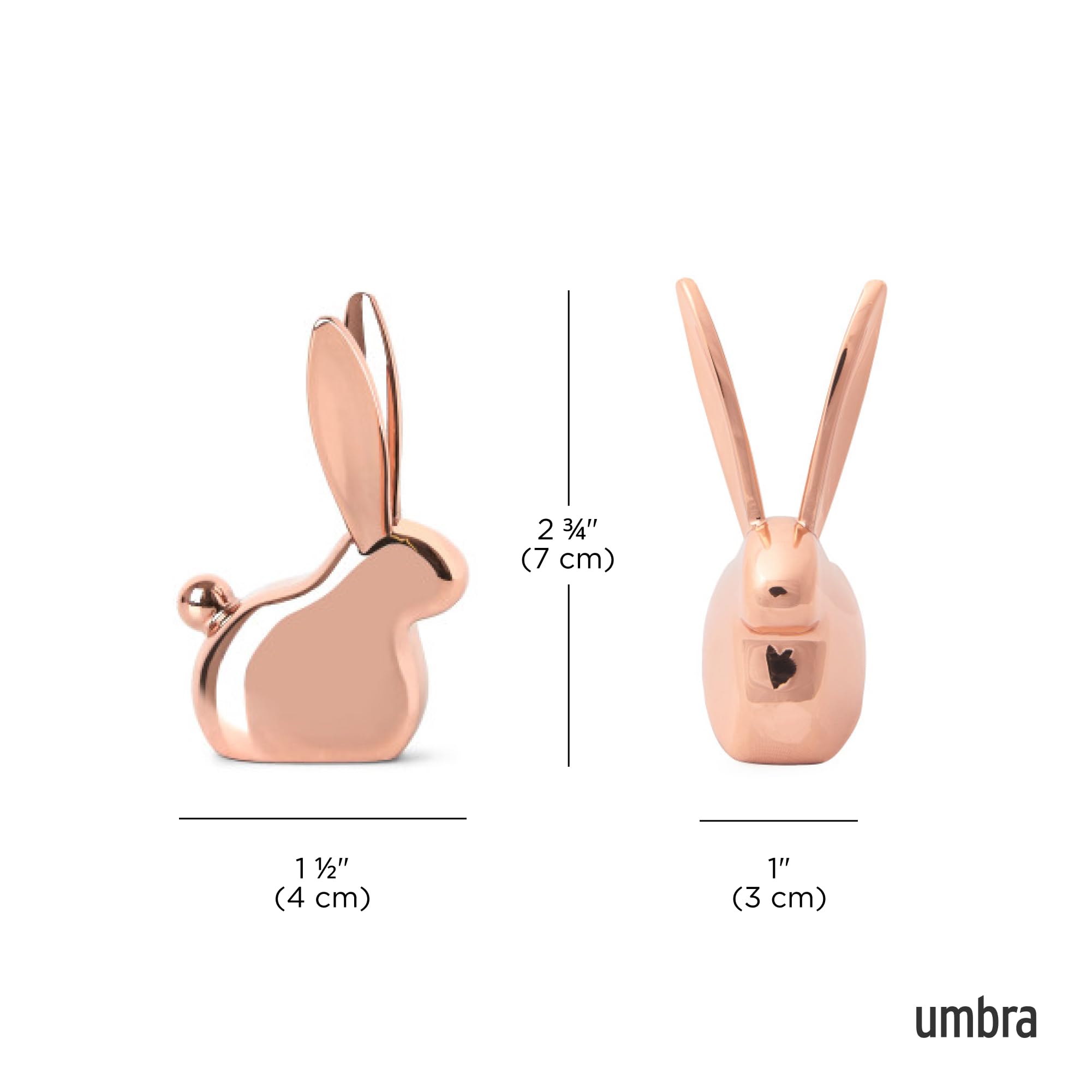 Umbra Anigram Bunny Ring Holder for Jewelry, Copper