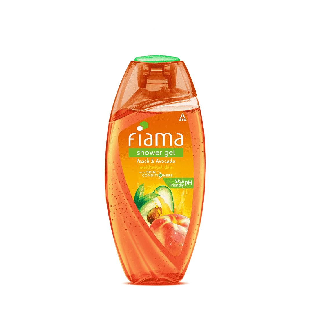Fiama Body Wash Shower Gel Peach & Avocado, 250Ml, Body Wash For Women And Men With Skin Conditioners For Soft & Moisturised Ski