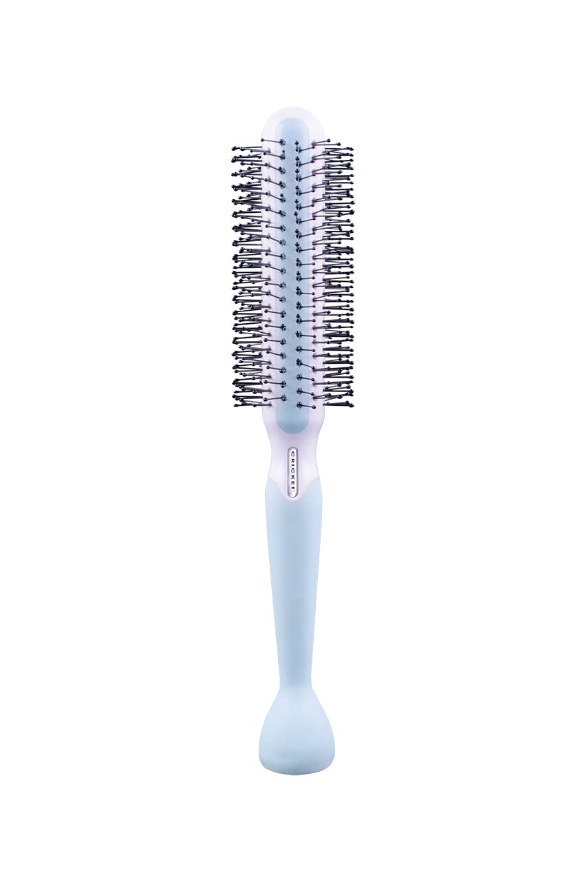 Cricket Friction Free Round Hair Brush for Professional Hairstyling Curling Blow Drying Anti-Static Styling All Hair Types White