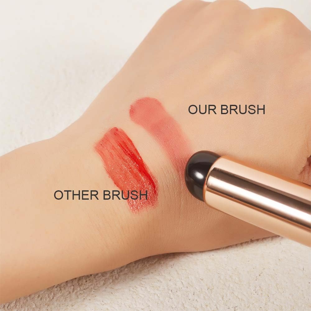 2pcs Silicone Lip And Concealer Makeup Brushes, COSHINE Premium High Elastic Silicone Brush Set For Lip Balm, Lip Gloss, Lip Sti