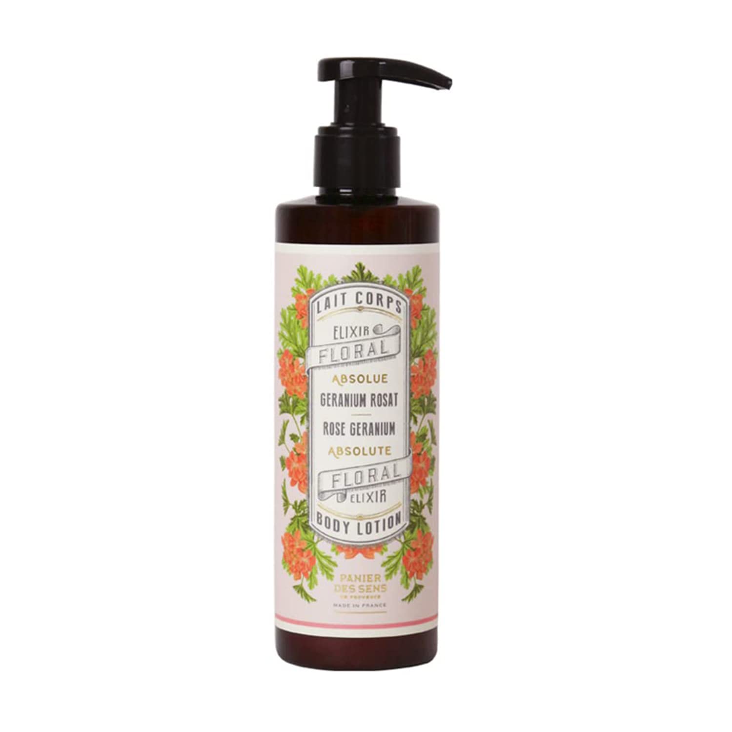 Panier des Sens - Geranium Body Lotion for Dry Skin - Hydrating Body Cream for Women - Fluid Body Moisturizer with Shea Butter &