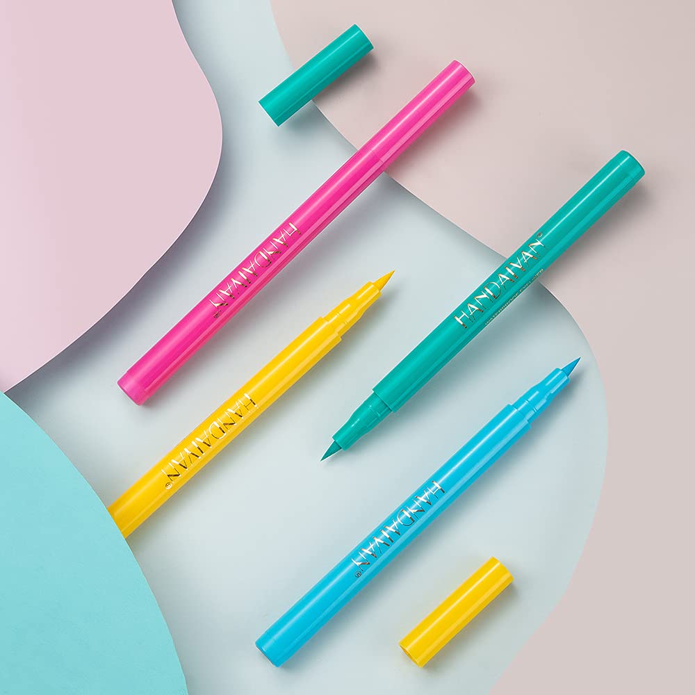 Bestland 12 Colors Matte Liquid Eyeliner Set Rainbow Colorful Neon Eyeliner Pencil Pigmented Waterproof Smudgeproof Long Lasting