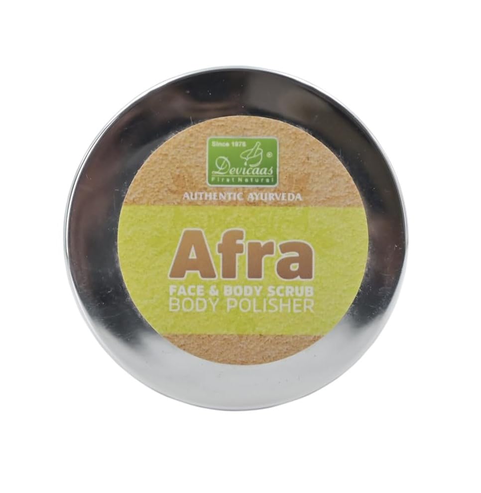Devicaas Afra Face & Body Scrub | Ayurvedic Body Polisher | Natural Exfoliating Scrub For Glowing Skin | Suitable For All Skin T