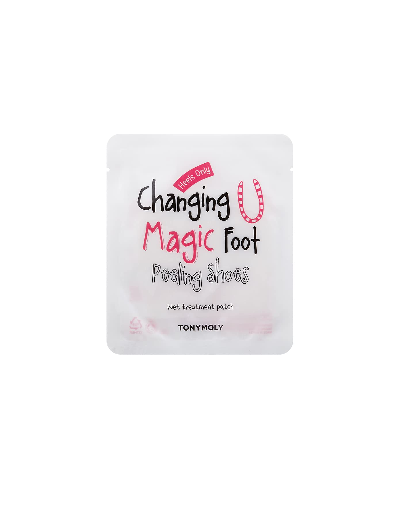 TONYMOLY Changing U Magic Foot Peeling Shoes, Exfoliating Foot Mask for Dry, Cracked Heels & Callus Removal, Baby Soft Feet Spa