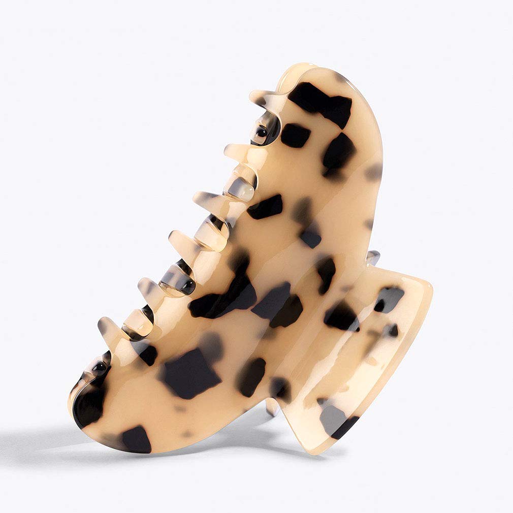 2Pcs Hair Claw Banana Clips Tortoise Barrettes Celluloid French Design Barrettes Celluloid Leopard Print Large Fashion Accessori