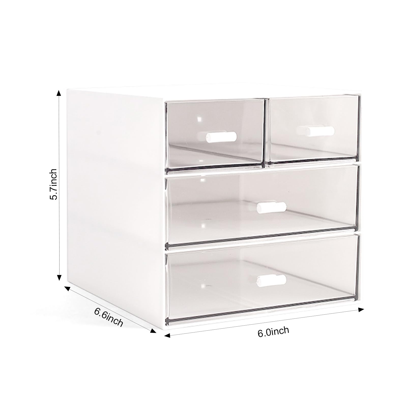 Marknor Makeup / Desk Organizer with 4 Drawers, Sundries Vanity Organizer, Cosmetic Organizer, Desk Storage Box, Bathroom Counte