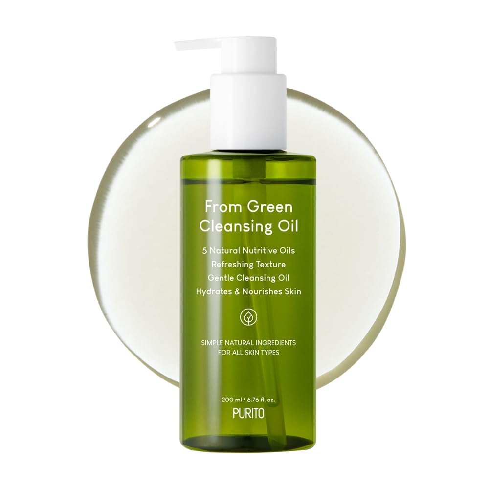 Purito From Green Cleansing Oil Original, 6.76 Fl.Oz / 200Ml, Gentle Cleansing Oil For Face, Cruelty-Free & Vegan, Korean Skin C