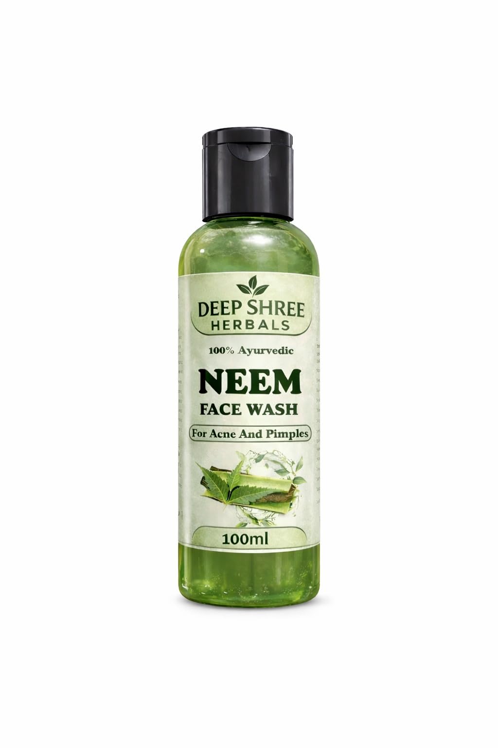 Deep Shree Herbals Neem Face Wash For Acne And Pimples, 100% Ayurvedic, 100Ml, For All Skin Types