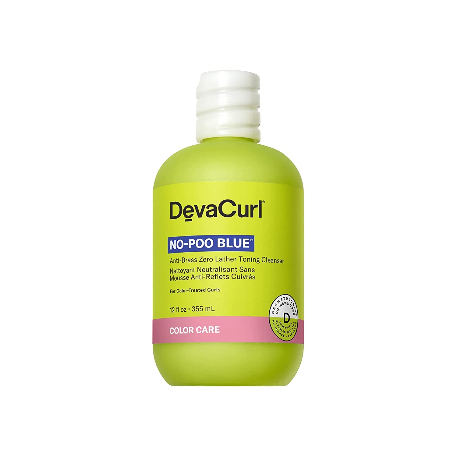 Devacurl No-Poo Blue? Anti-Brass Zero Lather Toning Cleanser, Superfruits, 12 Fl. Oz.