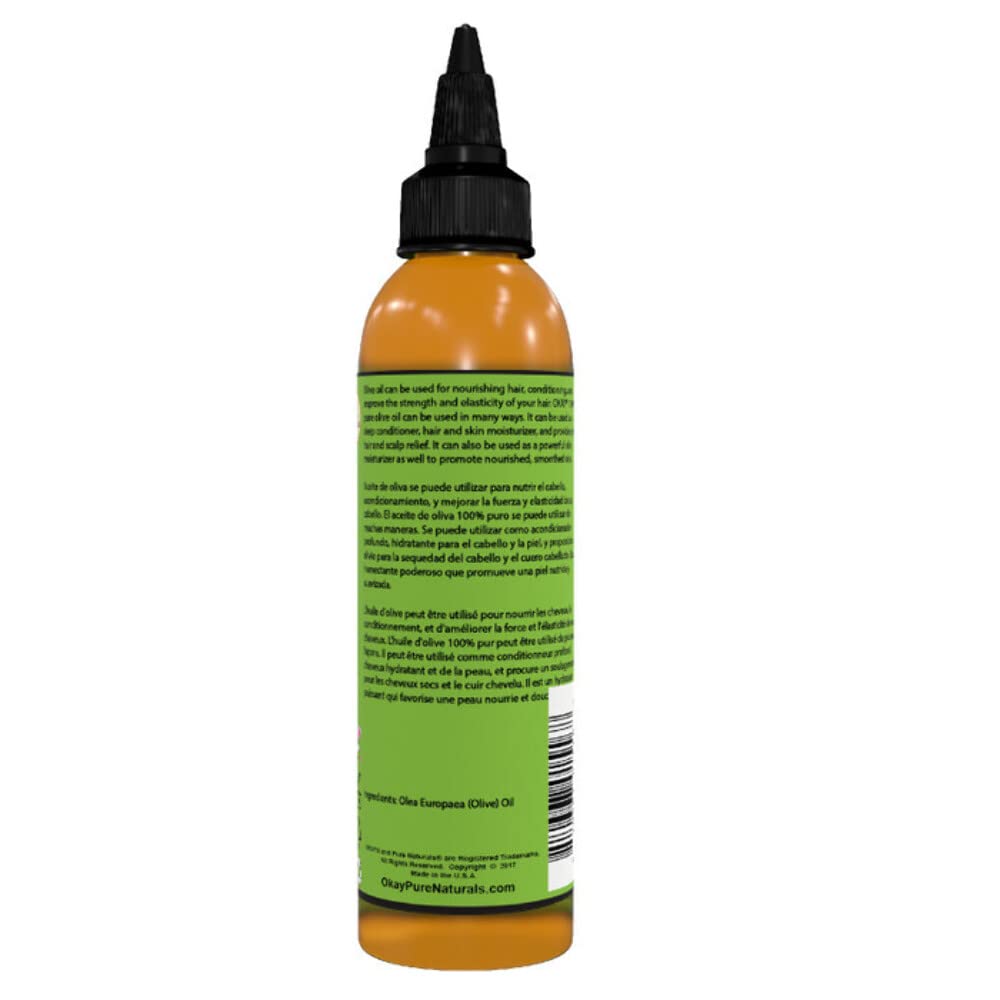 Okay 100% Pure Olive Oil For Skin And Hair 4Oz / 118Ml