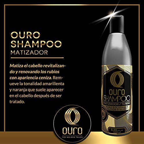Ouro Toning Shampoo (Matizador) for blonde & silver hair 8.45 oz