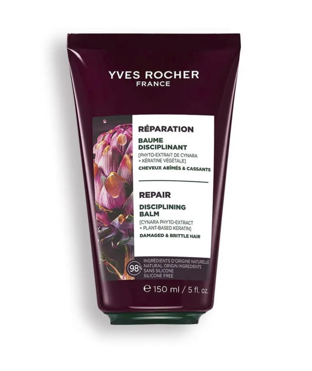 Yves Rocher Hair Repair LeaveIn Balm Smoothing Anti Frizz Styling Cream for Dry Damaged Hair Split Ends Control Elasticity Boos