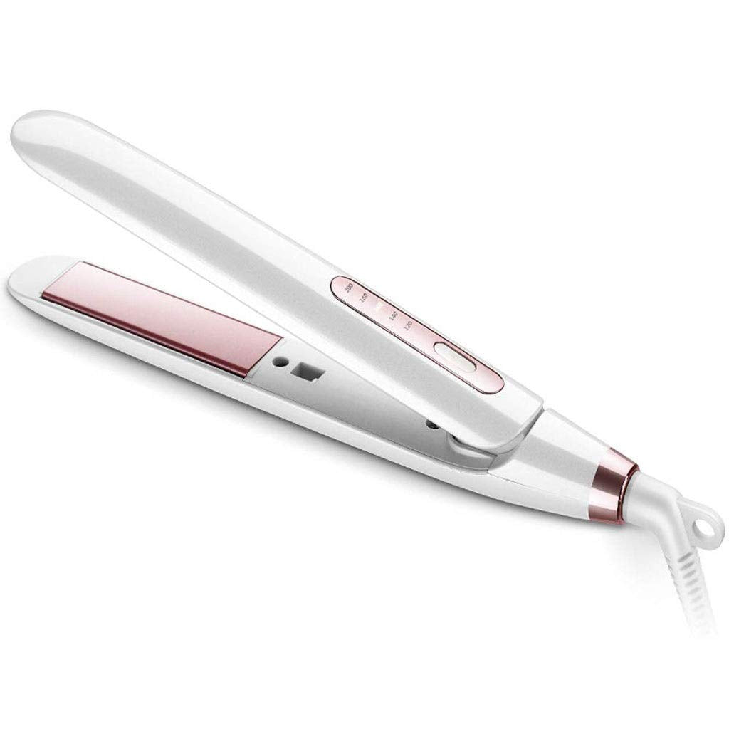 QOPCBCGN Hair Straightener Adjustable Temperature,Straight And Curly 2 In 1 Curler,White