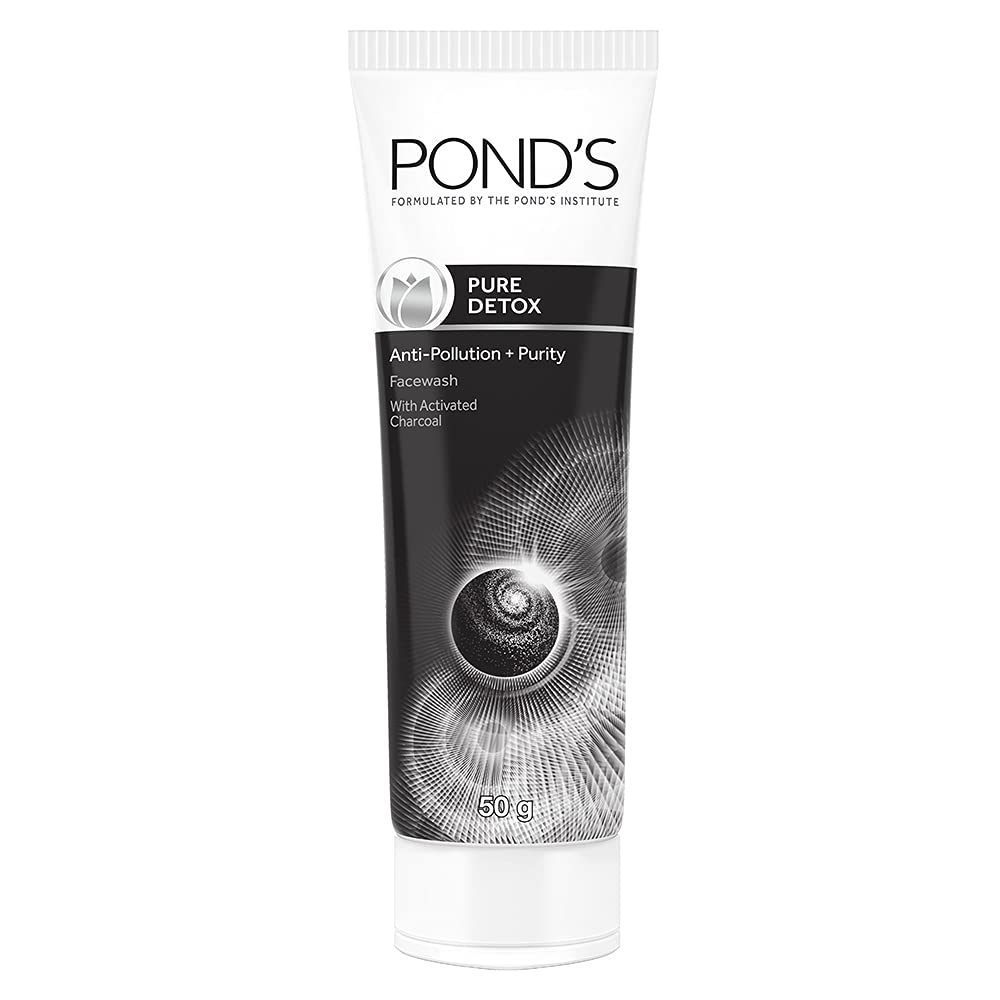 PondS Pure White Anti Pollution Activated Charcoal Face Wash, 50 G