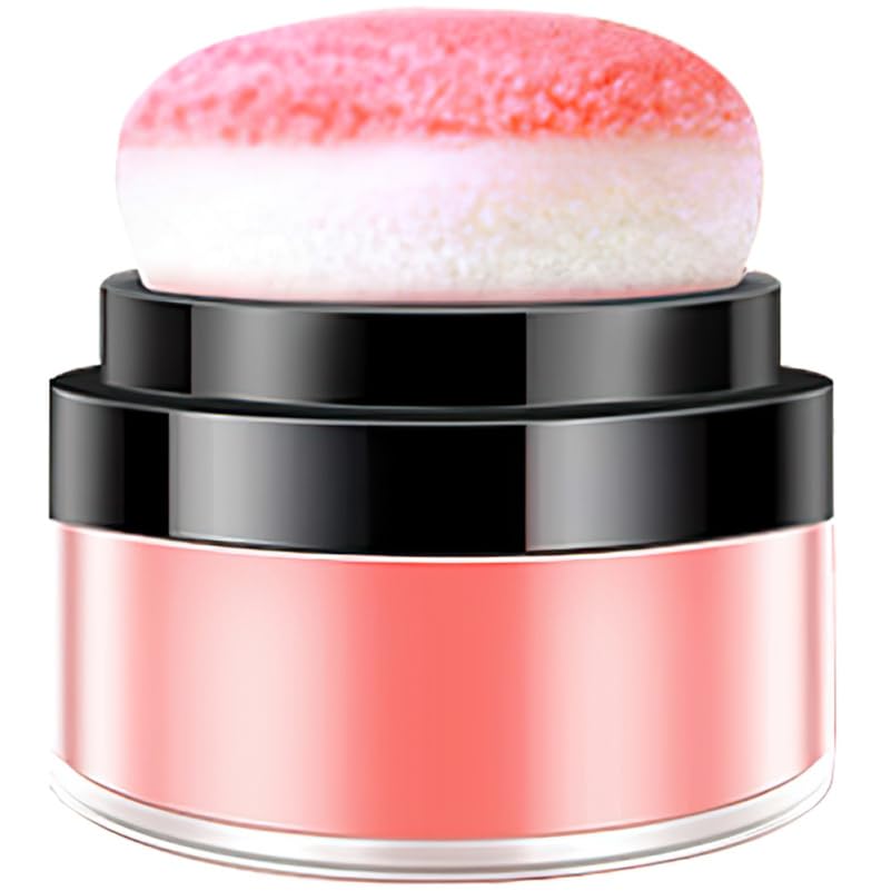 TOVINANNA Loose Powder Blush with Puff, Cushion Makeup Tool for Cheeks