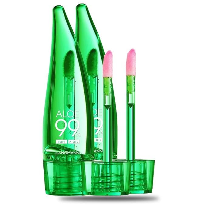 Kira Aloe Vera 99% Color Changing Lip Gloss, Temperature And Ph Responsive Lip Oil, Hydrating Lip Balm With Vitamin E, Long Last