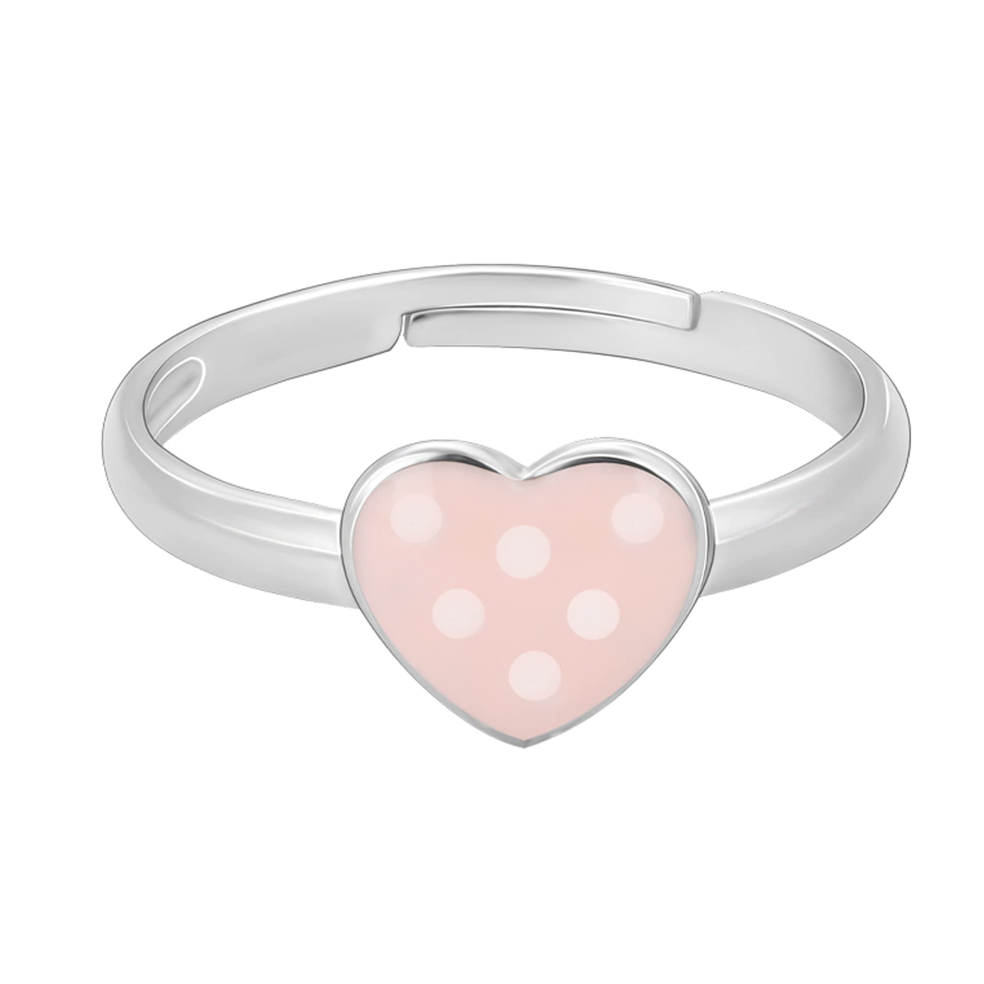 Giva 925 Silver Baby Pink Love KidS Ring, Adjustable | Birthday Gifts For Kids | With Certificate Of Authenticity And 925 Stamp