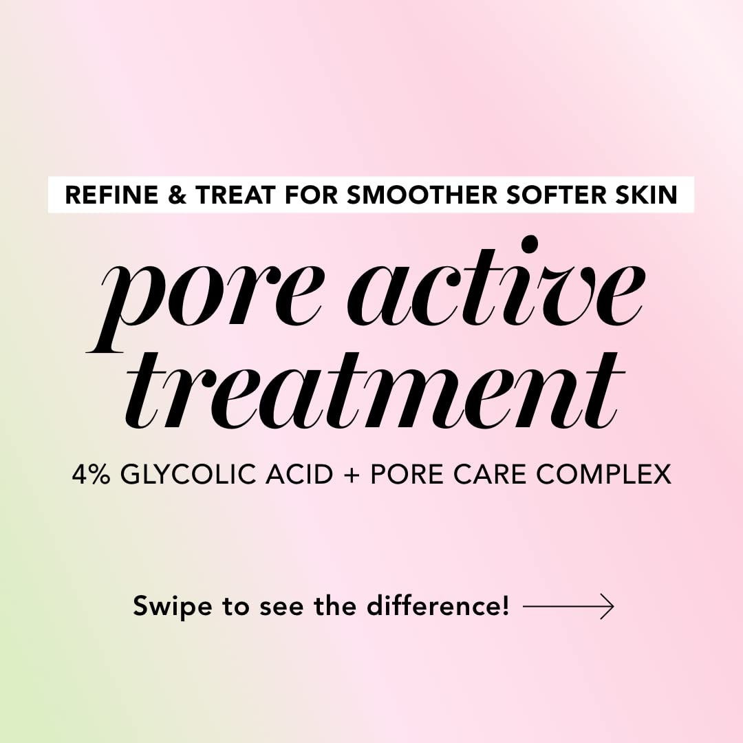 Saturday Skin Pore Serum Active Treatment for Face 4% Glycolic Acid Pore Care Complex Help Refine Skins Texture Reduce Pores Seb