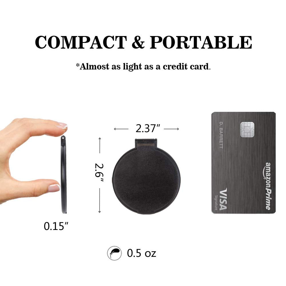 Compact Mirror Bulk Round Makeup Mirror For Purse, Set Of 3, 2.6''L X 2.37''W (Blue)